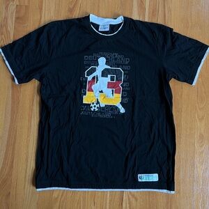 Vintage 2006 FIFA World Cup Official Tee Shirt Michael Ballack Germany Black Y2K